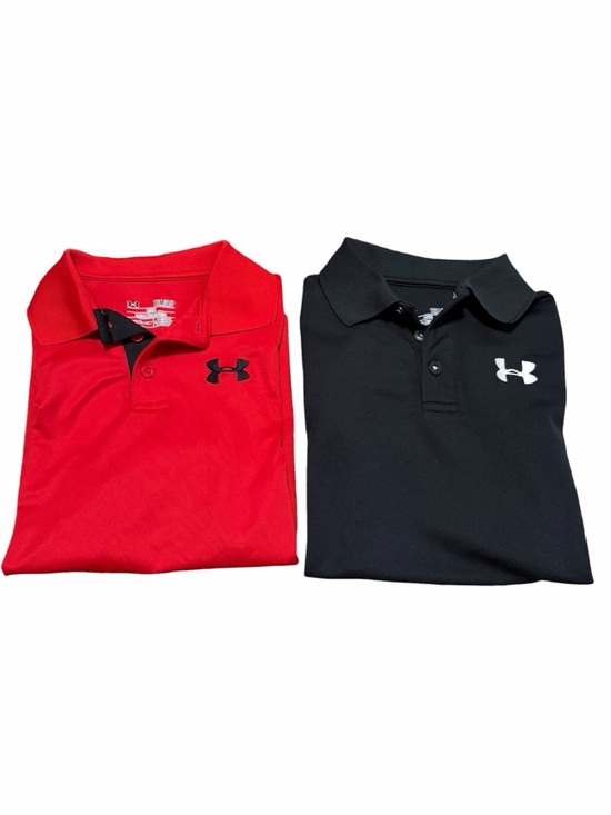 Under Armour Other - Youth Boys Under Armour Polo Shirt Bundle- Set of 2 | Black/Red | Size YS